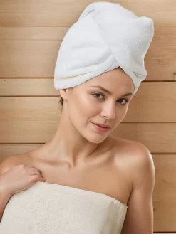 Czaprok frotte turban S-0010 (5) biały