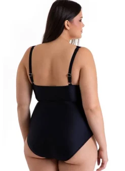 Kostium kąpielowy Laura P-508 (38) czarno-wielokolorowy w panterkę